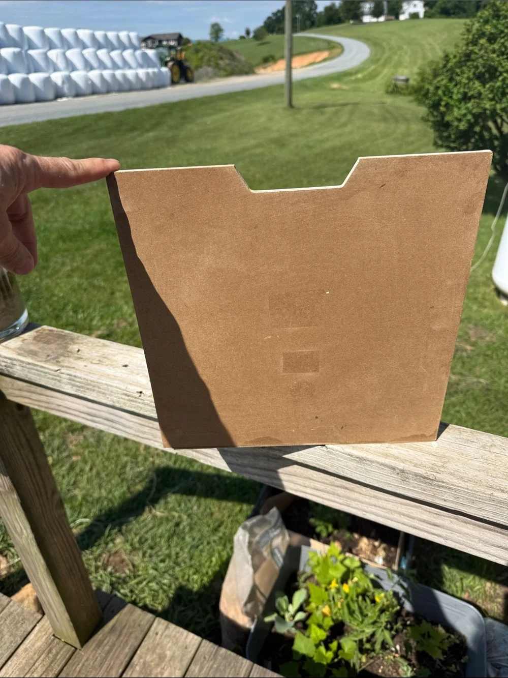 Rustic Wooden Mail Sorter - Whitewashed Organizer